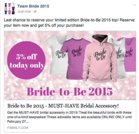 bride fb ad